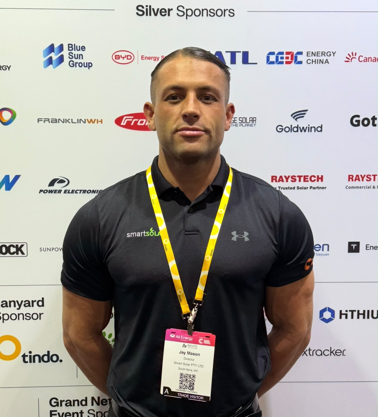 Smart Solar Group team member at an industry event
